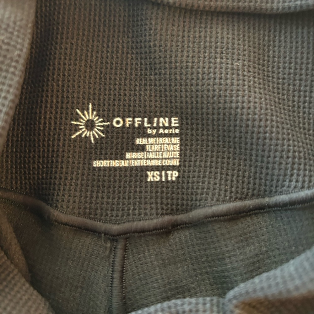 OFFLINE By Aerie Real Me Waffle High Waisted Ruched Flare Legging - Picture 5 of 5